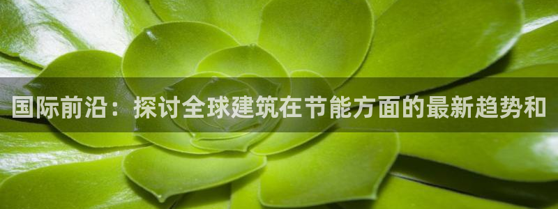 e尊国际官网·网址：国际前沿：探讨全球建筑在节能方面的最新趋势和
