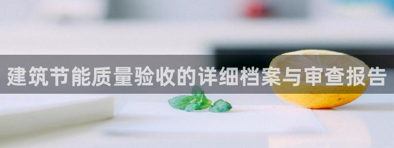 e尊国际网址：建筑节能质量验收的详细档案与审查报告