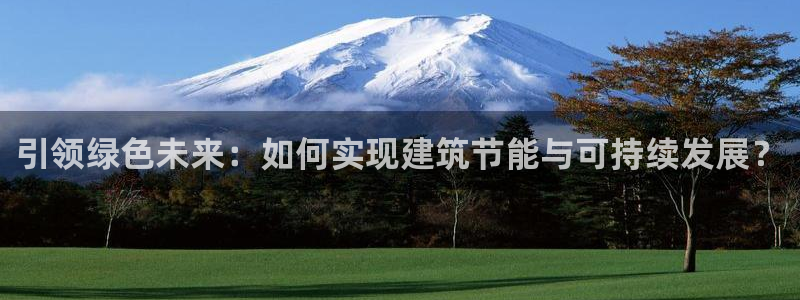 e尊国际是个黑网：引领绿色未来：如何实现建筑节能与可持续发展？
