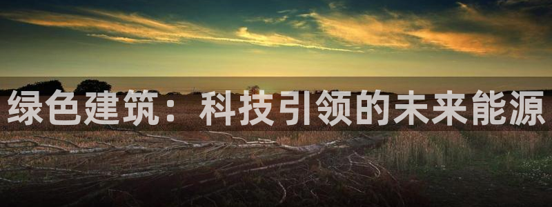 e尊国际平台：绿色建筑：科技引领的未来能源
