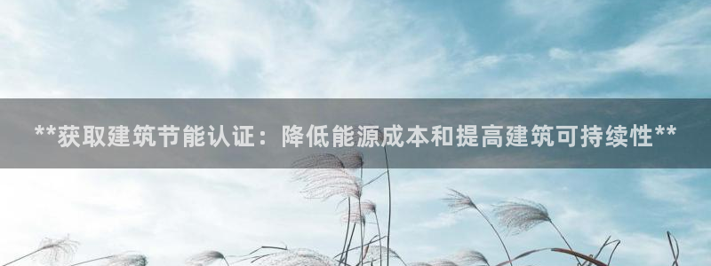 e尊国际的手机登录网站：**获取建筑节能认证：降低能源成本和提高建筑可持续性**